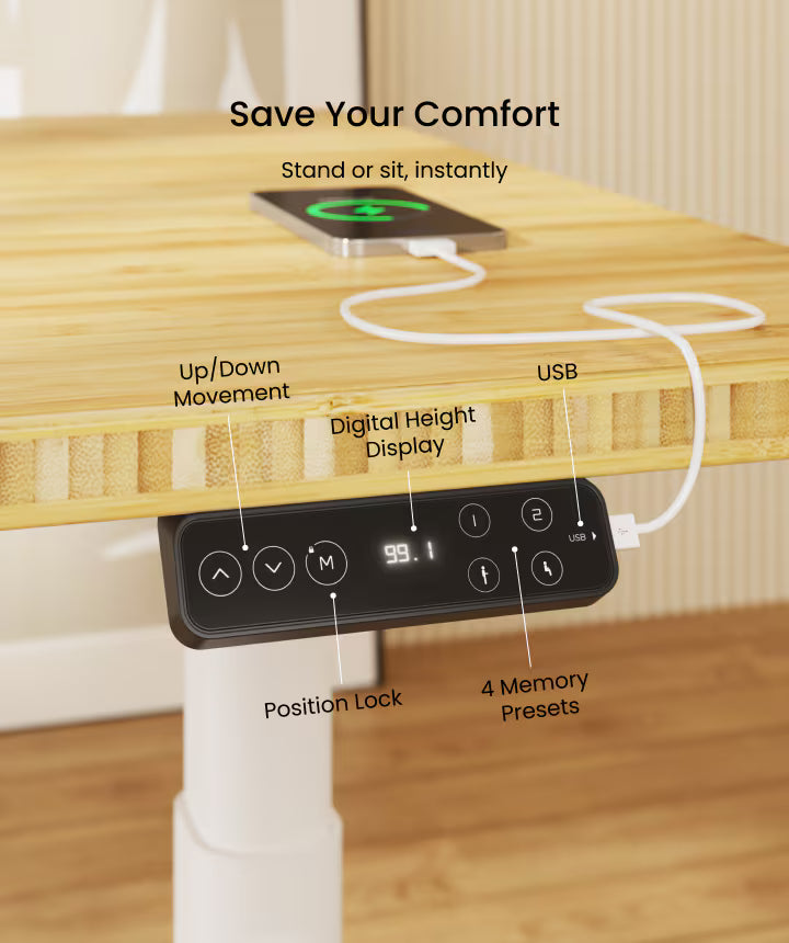 S3 Pro Oval Legs Standing Desk